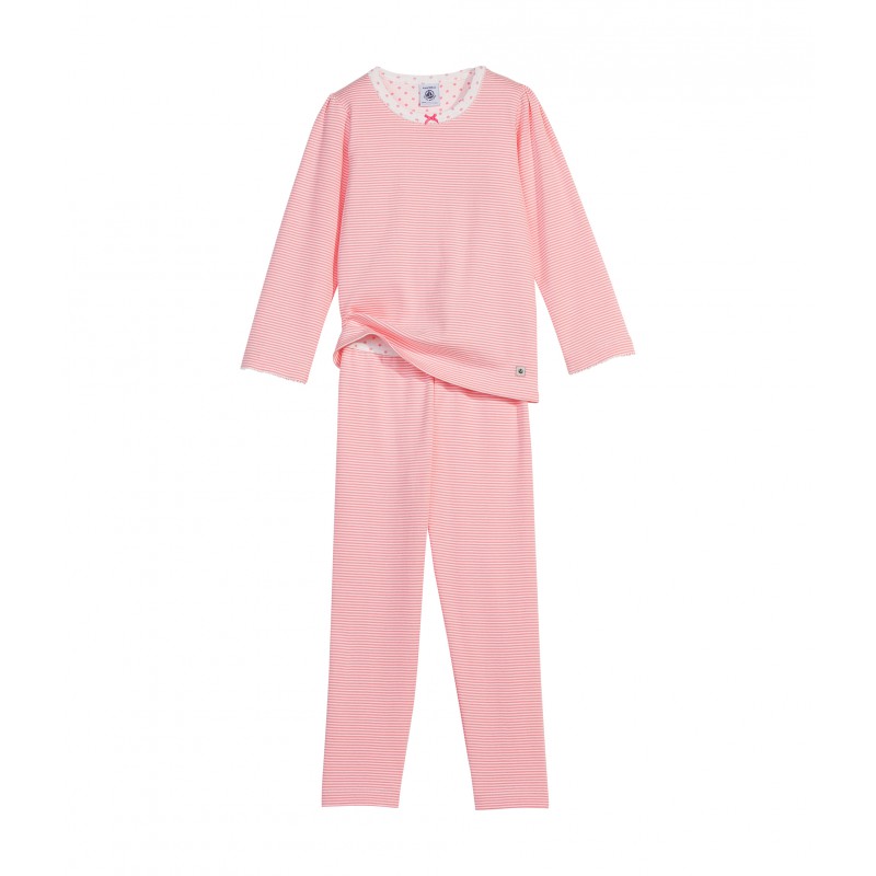 Petit Bateau Mädchen Schlafanzug - Baumwolle Pyjama Mit Blumenmuster, Rippbündchen, Bequemer Nachtwäsche