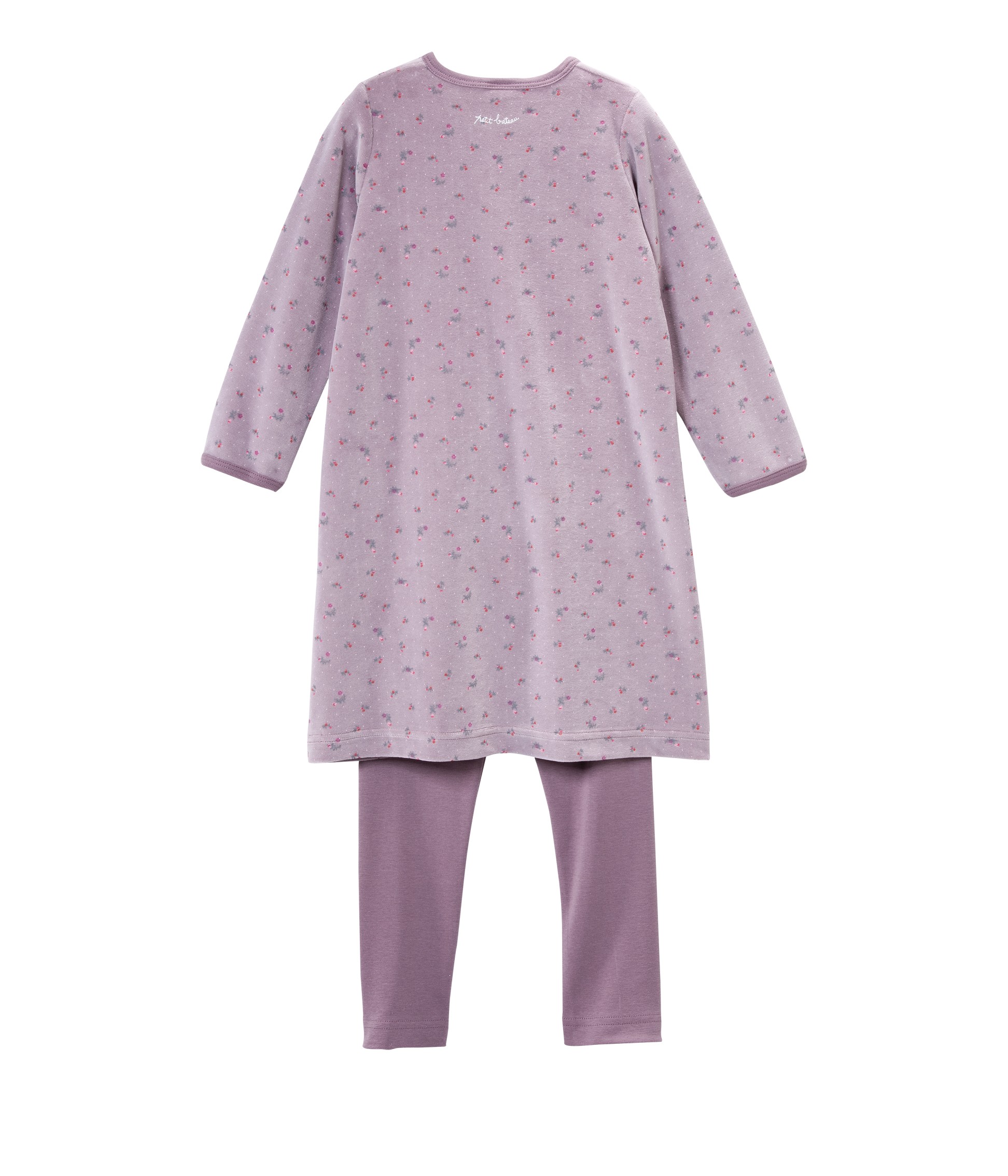 Petit Bateau Mädchen Nachthemd & Leggings Set - Marshmallow Design